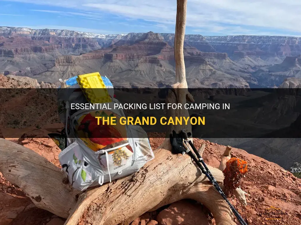 what to pack for camping in the grand canyon