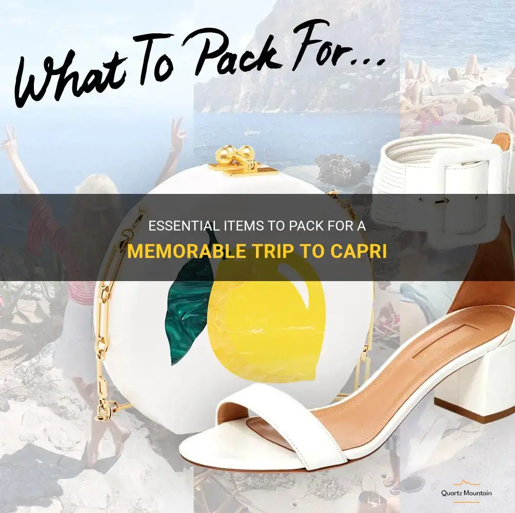 what to pack for capri