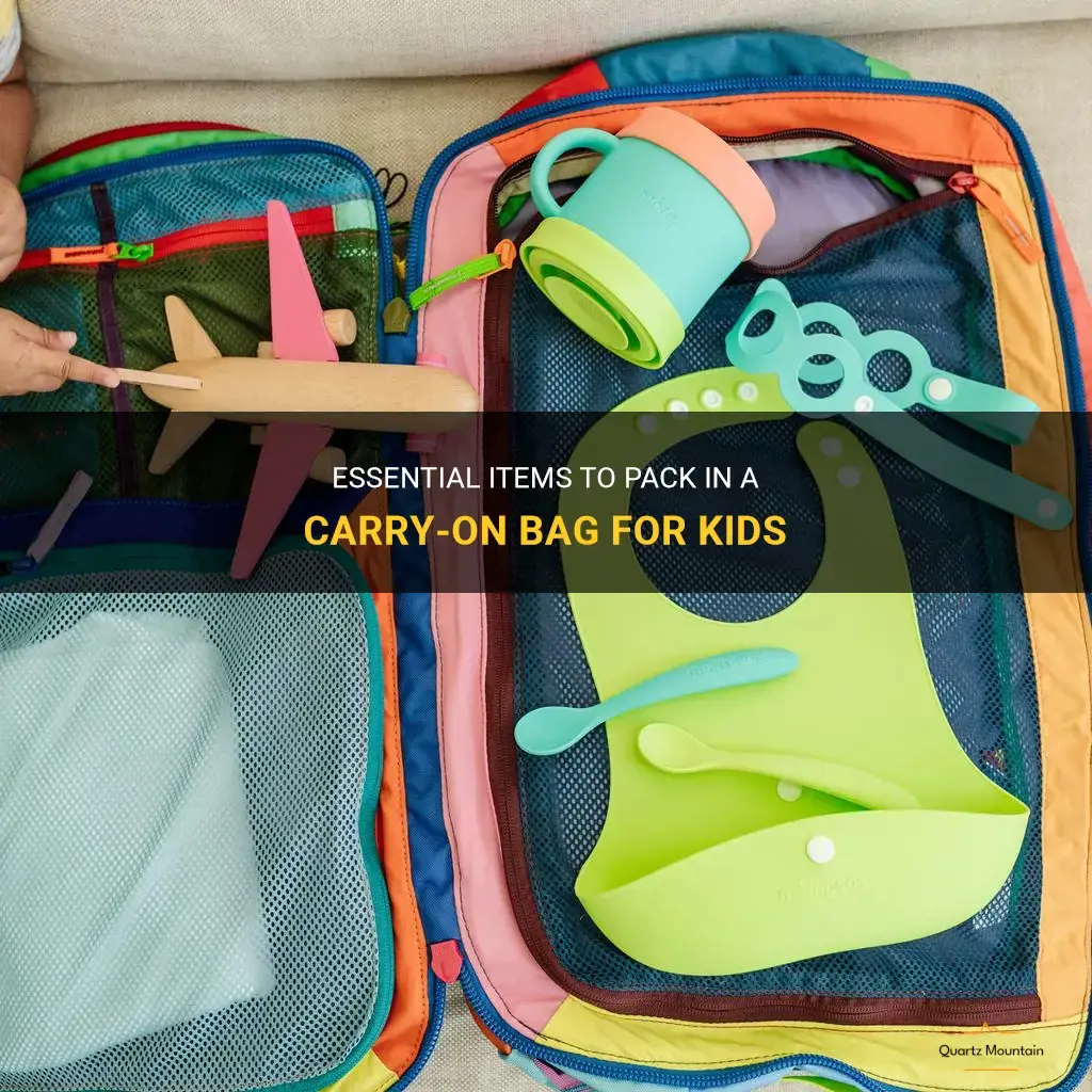 what to pack for carry on bag for kids