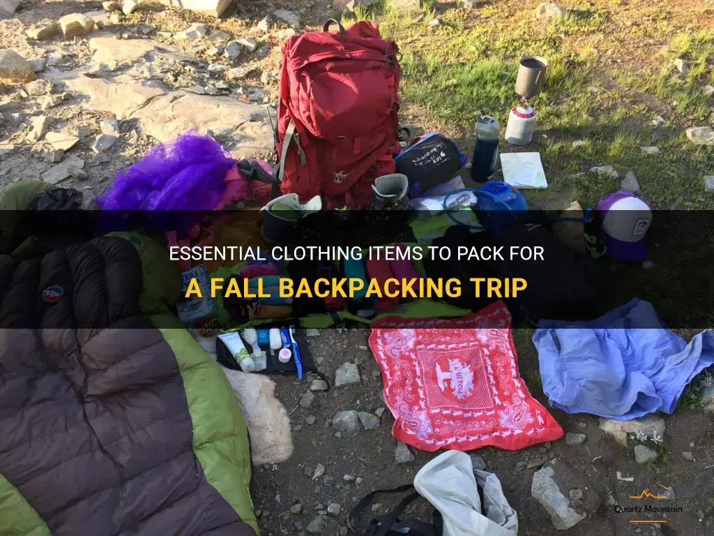 what to pack for clothes for fall backpacking trip