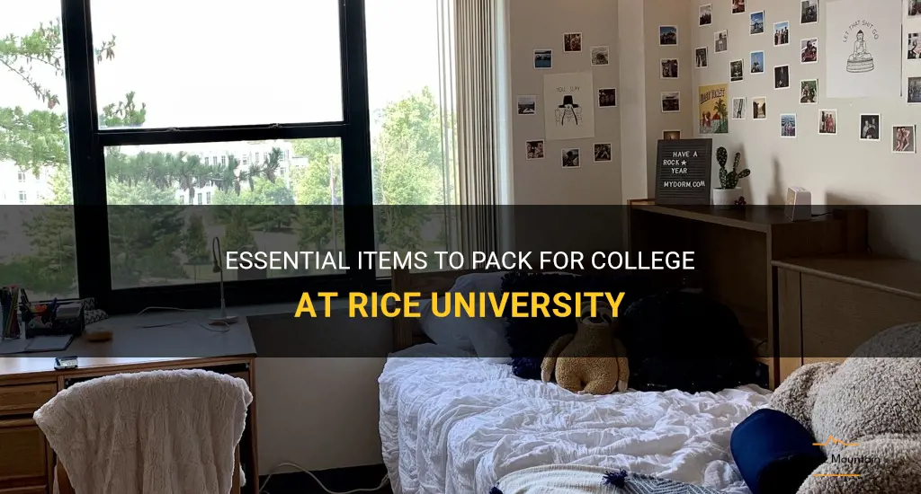 what to pack for college rice university