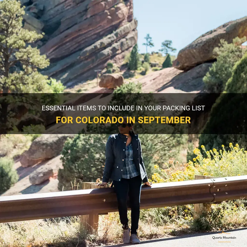 what to pack for colorado in September