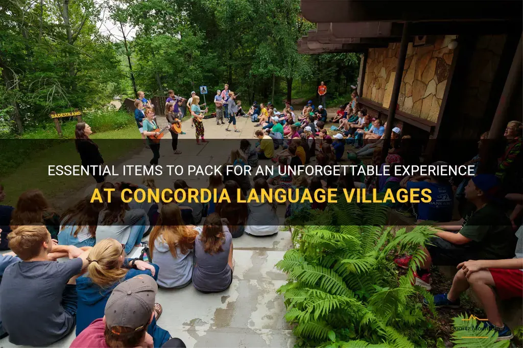 what to pack for concordia language villages