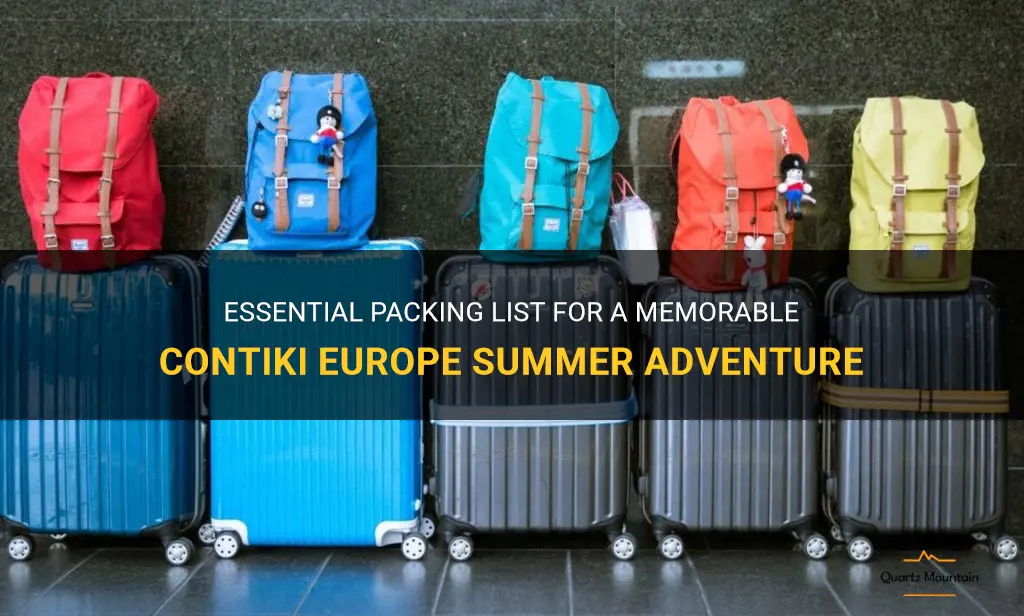 what to pack for contiki europe summer