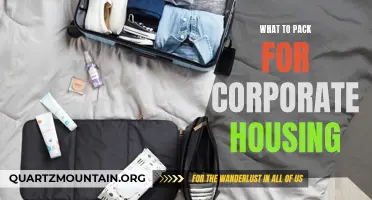 Essential Items to Pack for Corporate Housing: A Comprehensive Guide