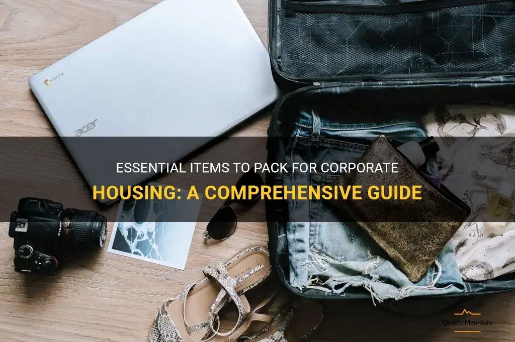 what to pack for corporate housing