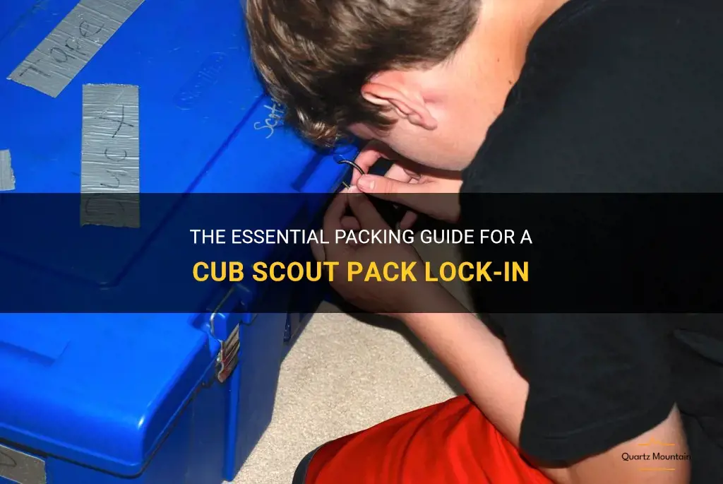 what to pack for cub scout pack lockin