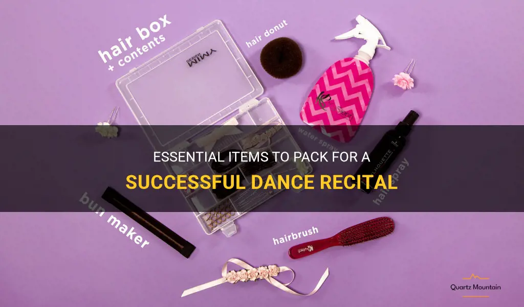 what to pack for dance recital