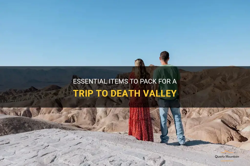 what to pack for death valley