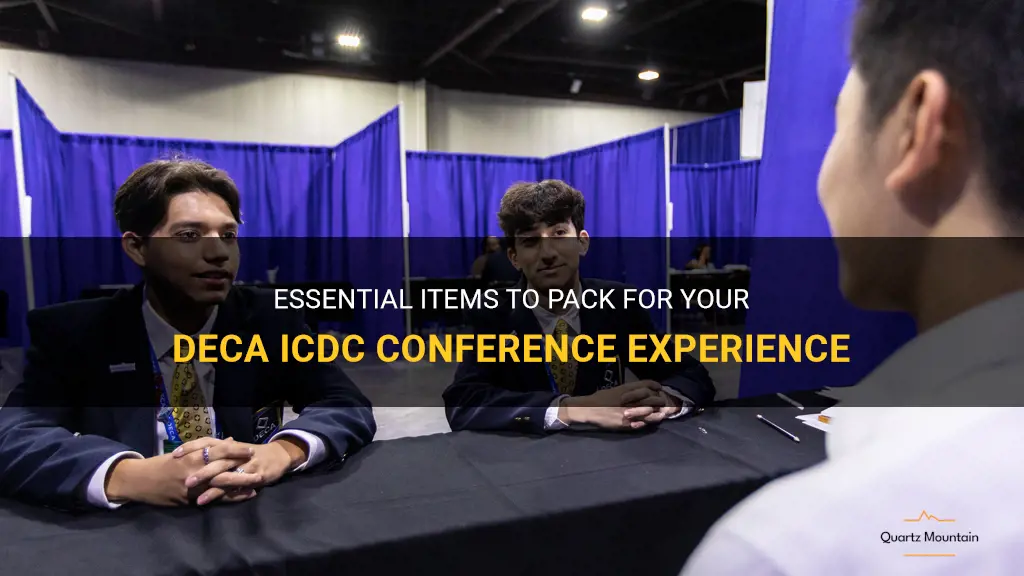 what to pack for deca icdc