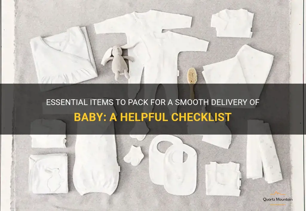 what to pack for delivery of baby checklist