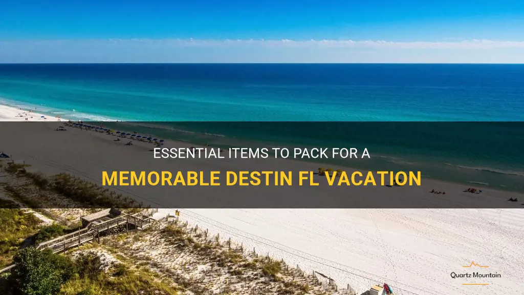 what to pack for destin fl vacation