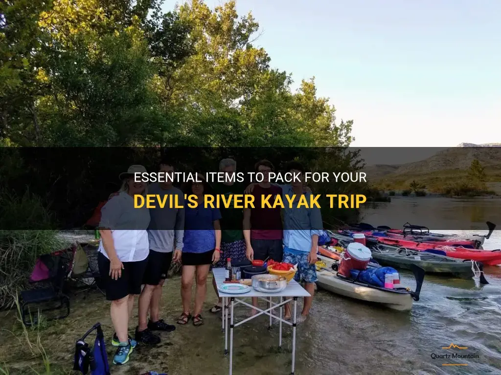 what to pack for devils river kayak trip