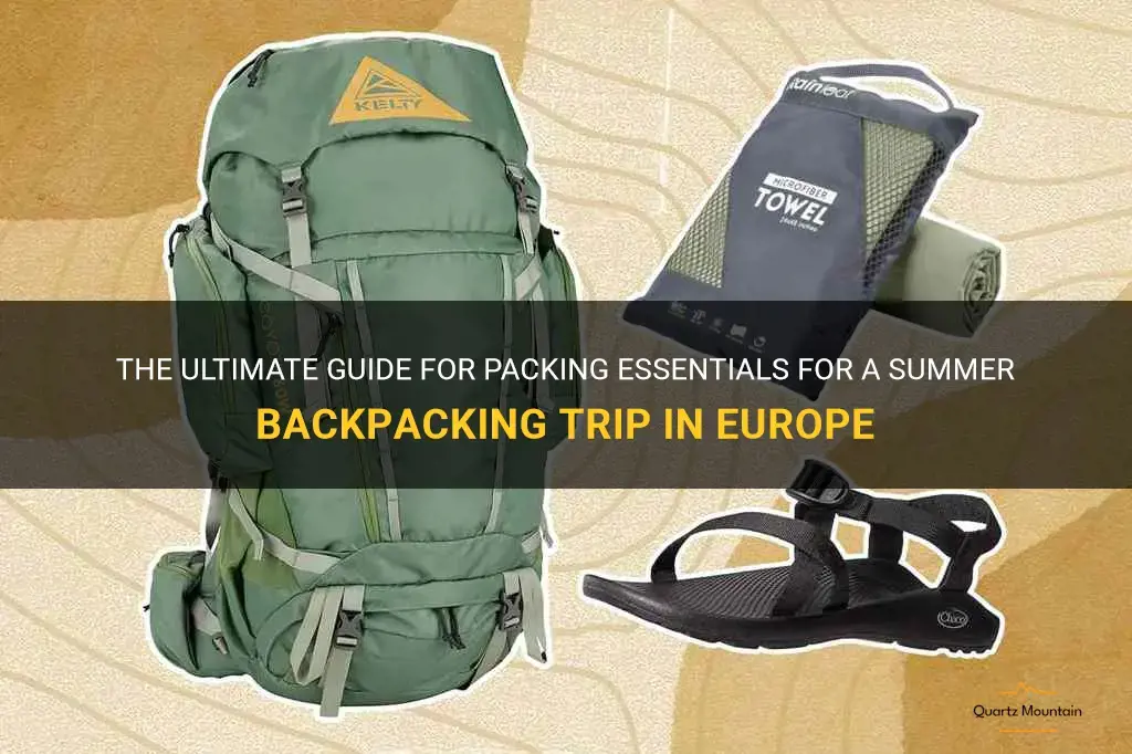 what to pack for europe backpacking in summer