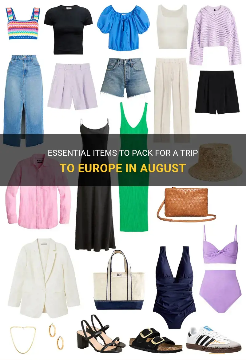 what to pack for europe in august