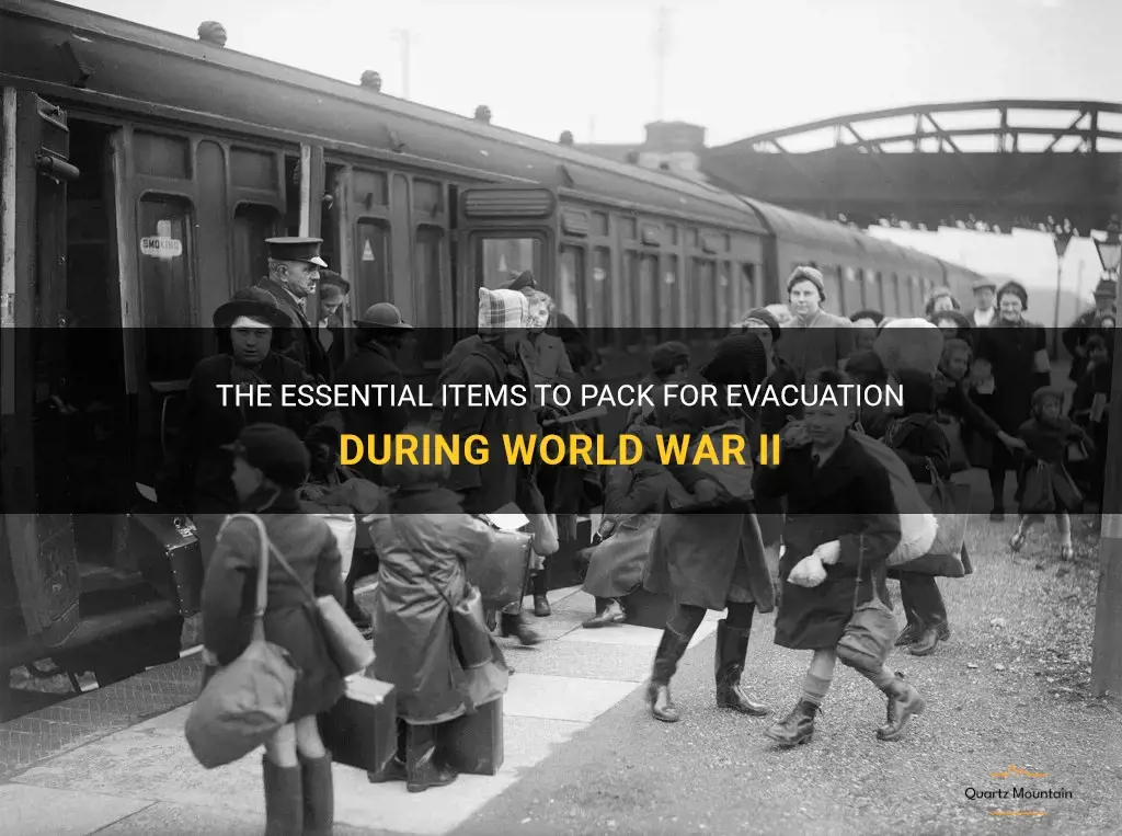 what to pack for evacuation ww2