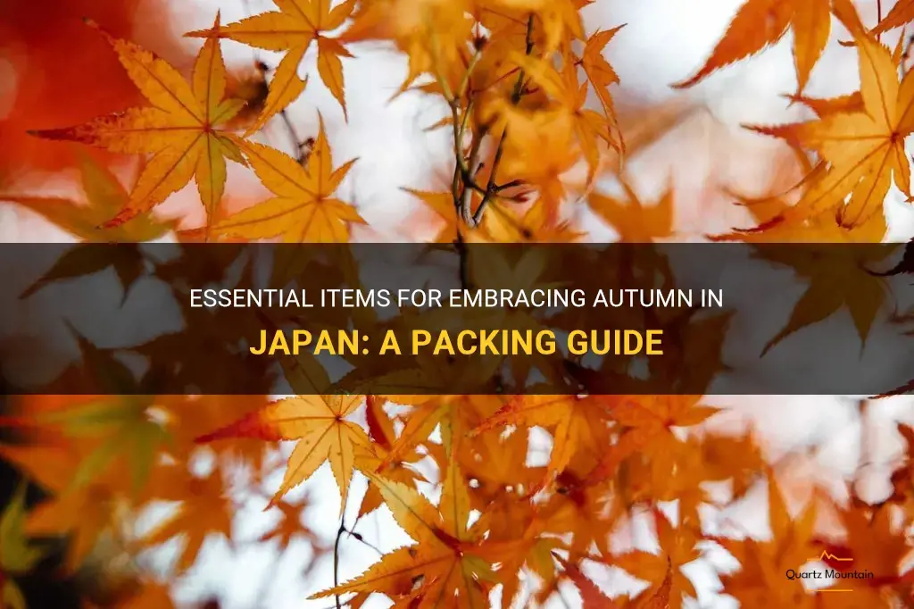 what to pack for fall in japan