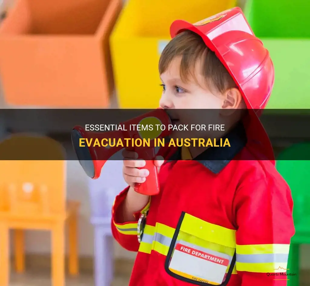 what to pack for fire evacuation australia