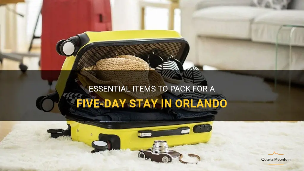 what to pack for five days in orlando