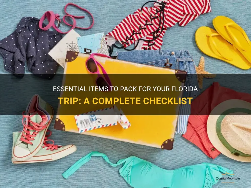 what to pack for florida trip list