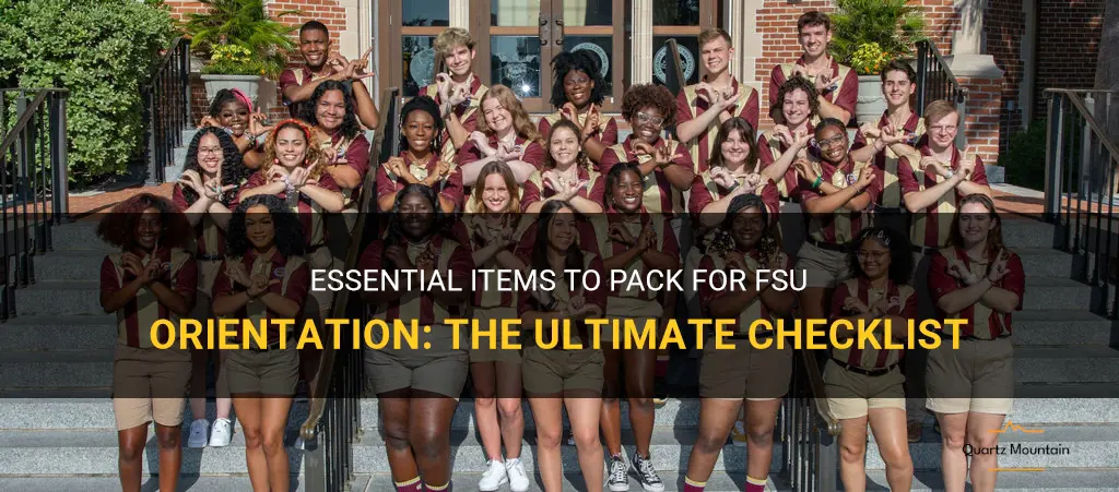 what to pack for fsu orientation
