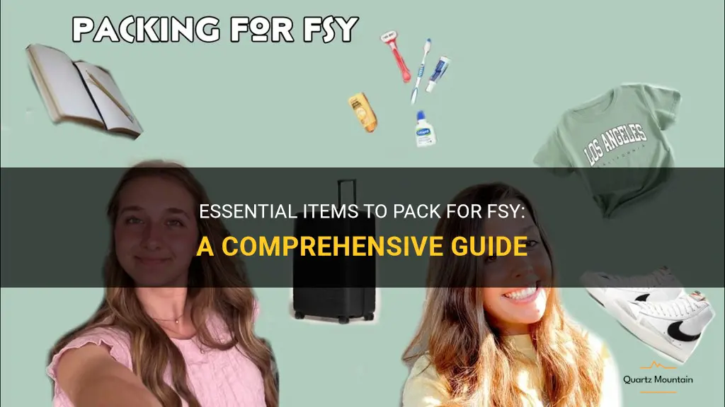 what to pack for fsy