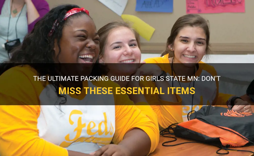 what to pack for girls state mn