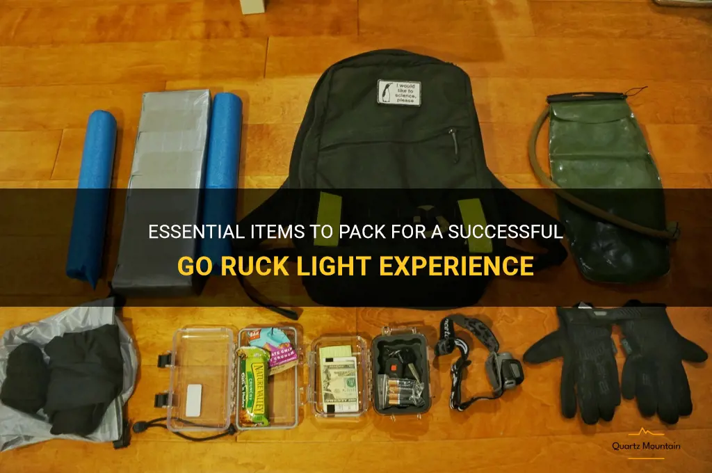 what to pack for go ruck light