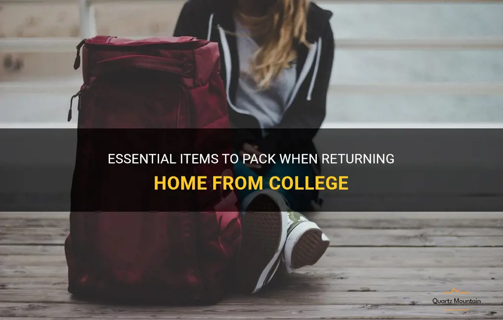 what to pack for going back home from college