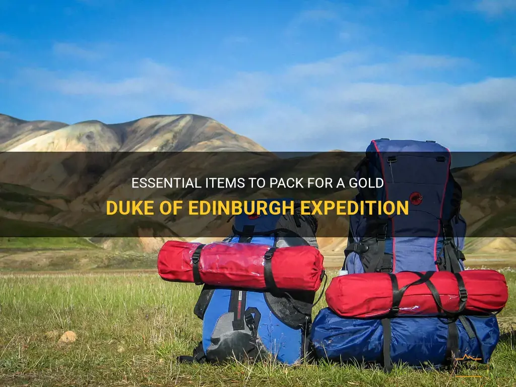 what to pack for gold dofe