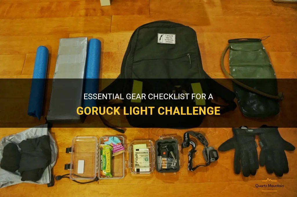 what to pack for goruck light