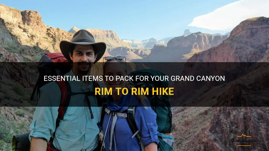 what to pack for grand canyon rim to rim hike