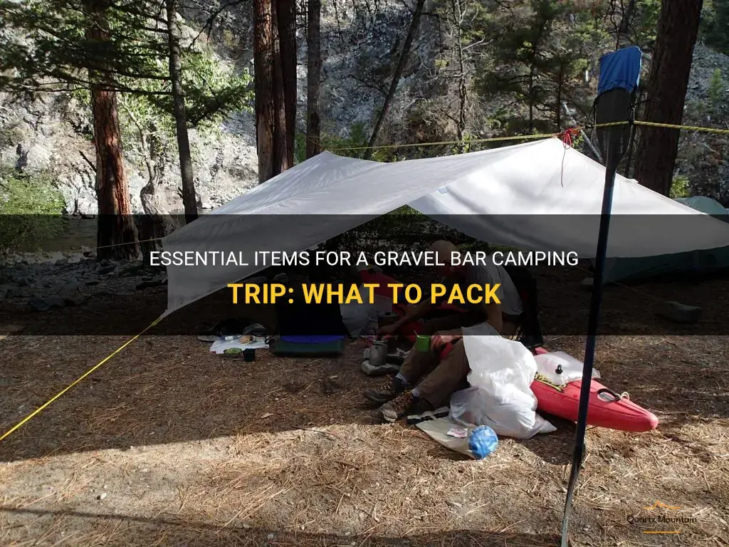 what to pack for gravel bar camping