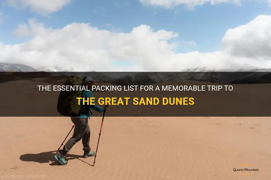 what to pack for great sand dunes
