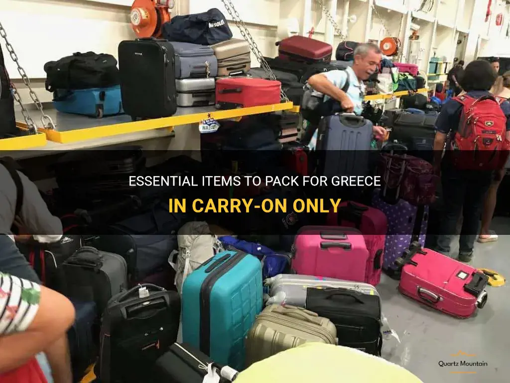 what to pack for greece in carry on only