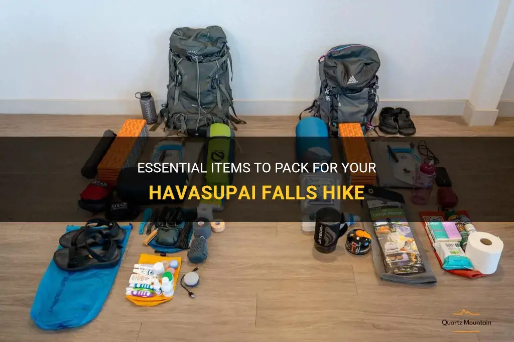 what to pack for havasupai falls hike