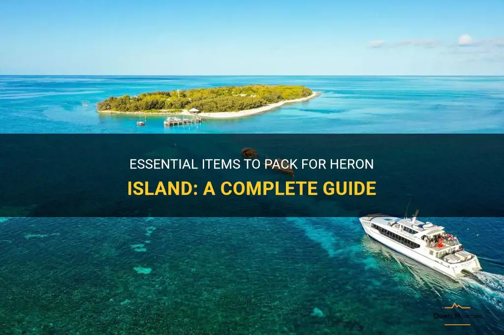 what to pack for heron island