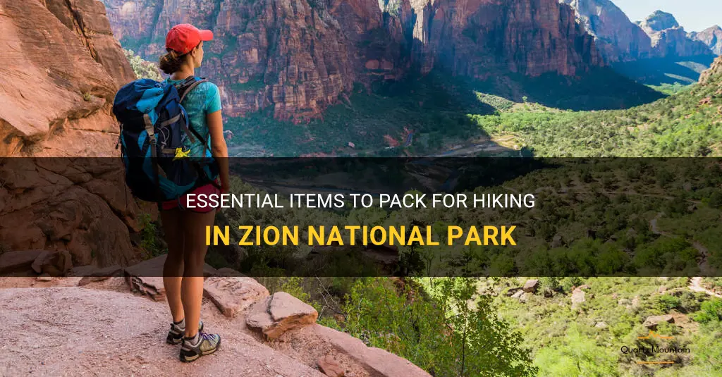 what to pack for hiking in zion
