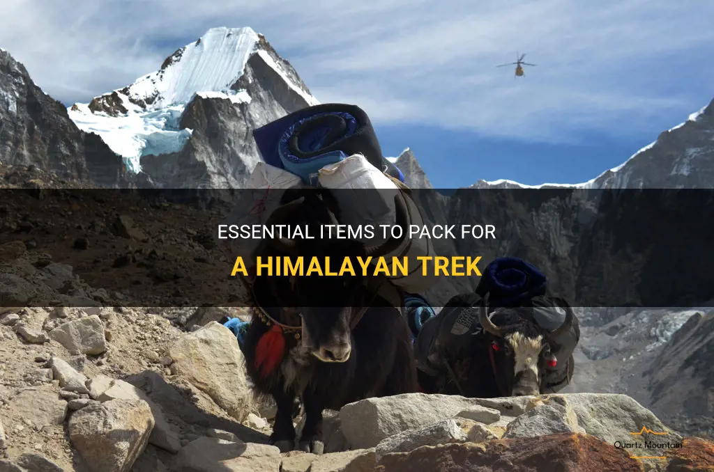 what to pack for himalayan trek
