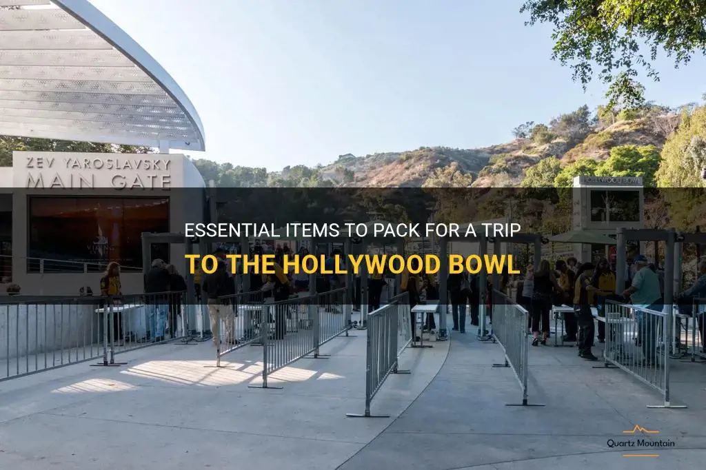 what to pack for hollywood bowl