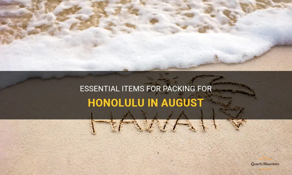 what to pack for honolulu in august