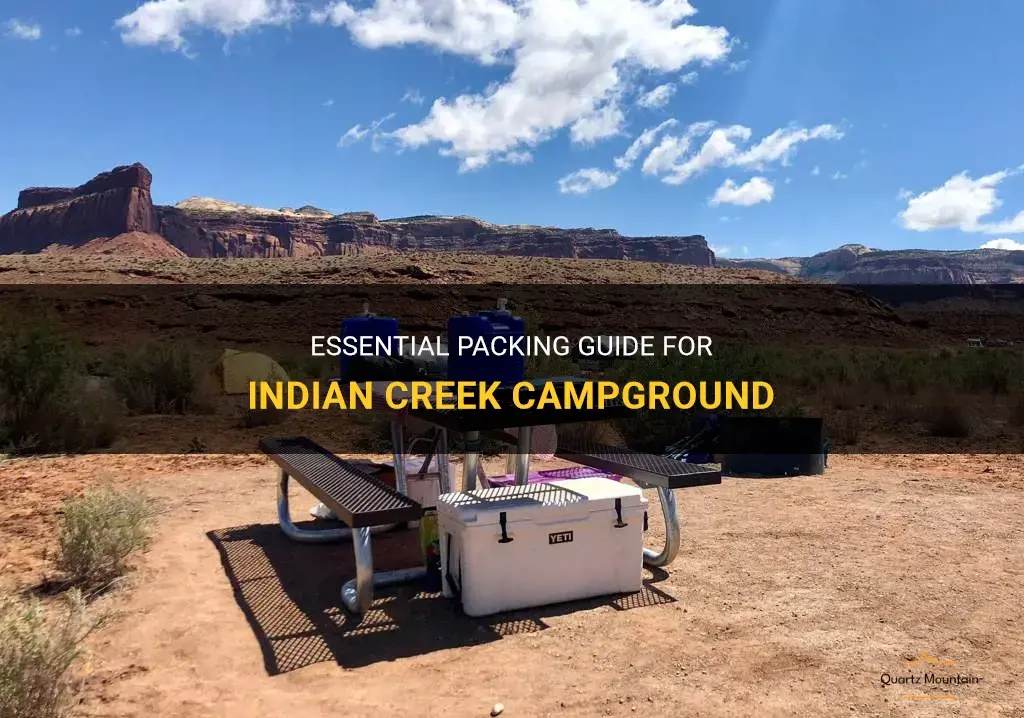 what to pack for indian creek campground