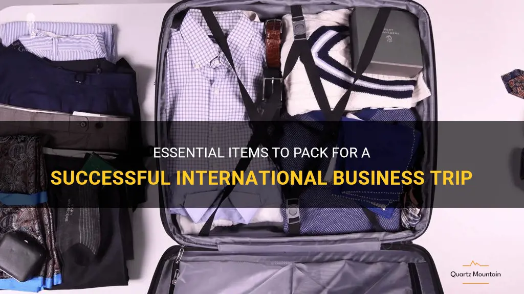 what to pack for international business trip