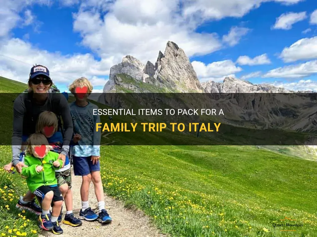 what to pack for italy with kids