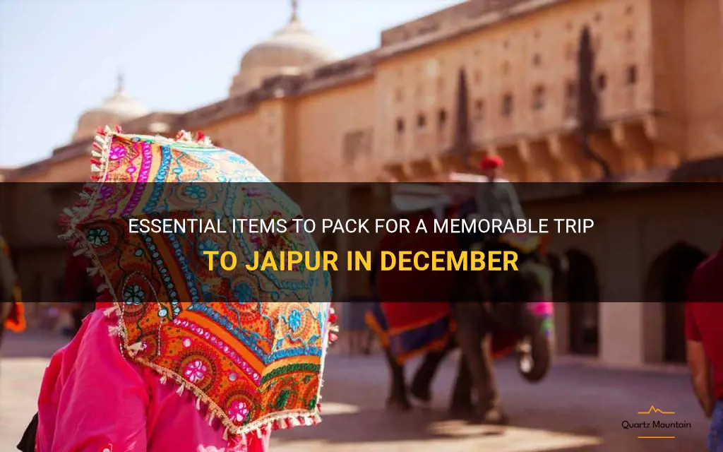 what to pack for jaipur in december