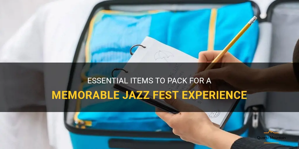 what to pack for jazz fest
