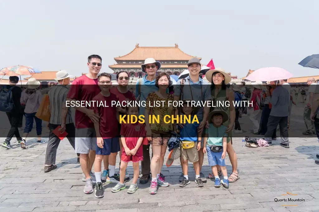 what to pack for kids china