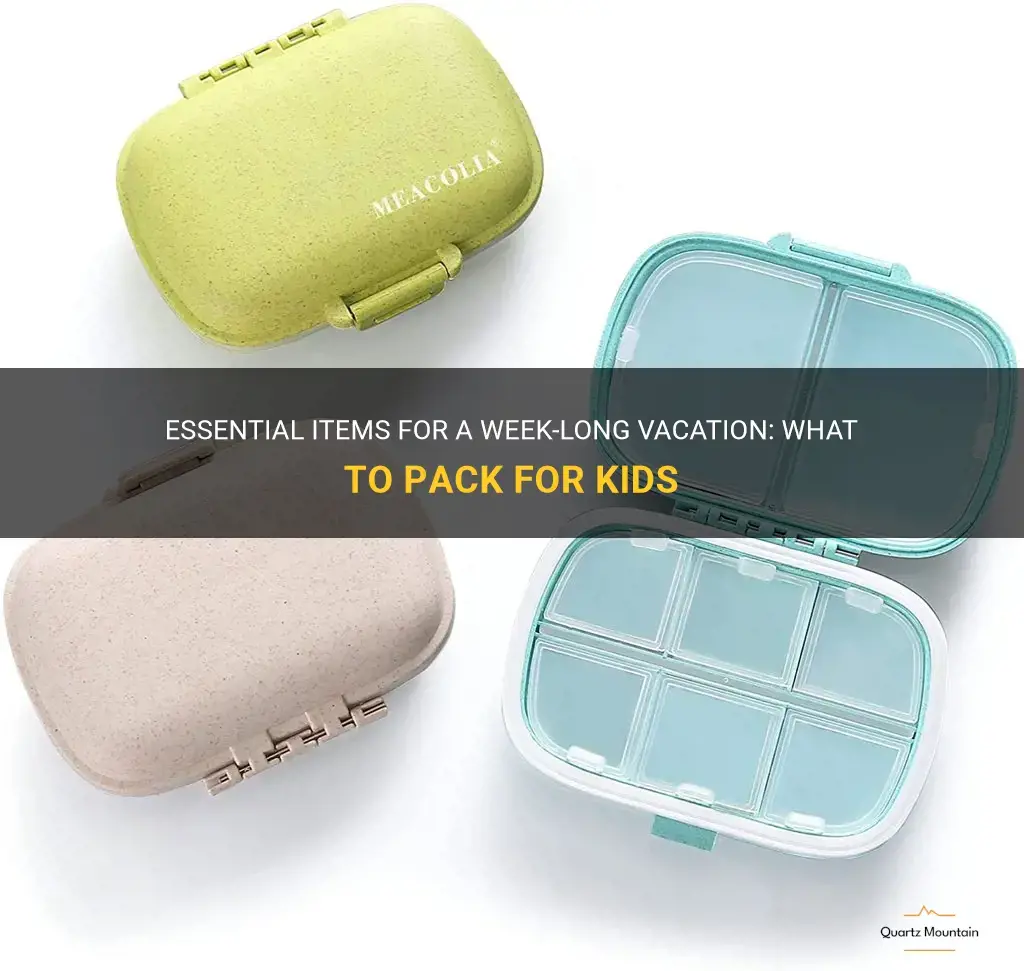 what to pack for kids for a week vacation