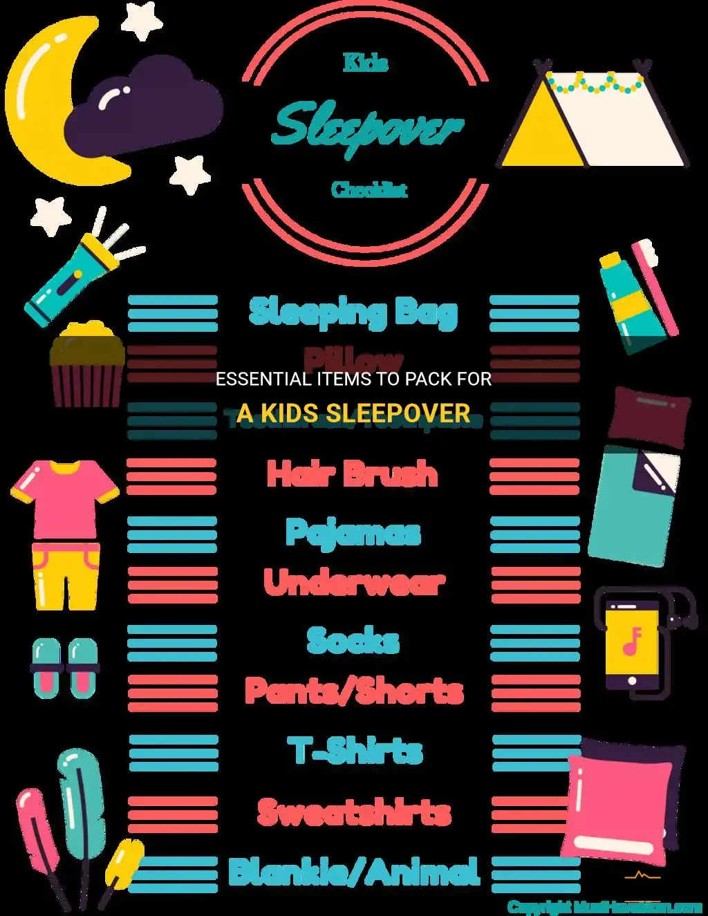 what to pack for kids sleepover