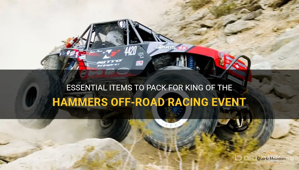 what to pack for king of the hammers